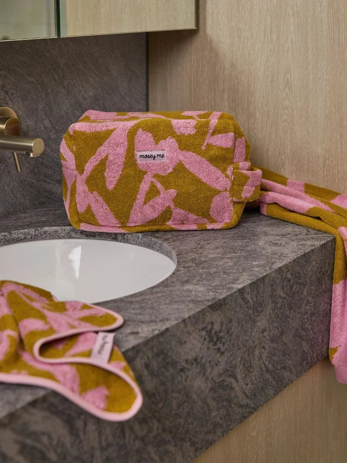 Abstract Terry Toiletry Bag