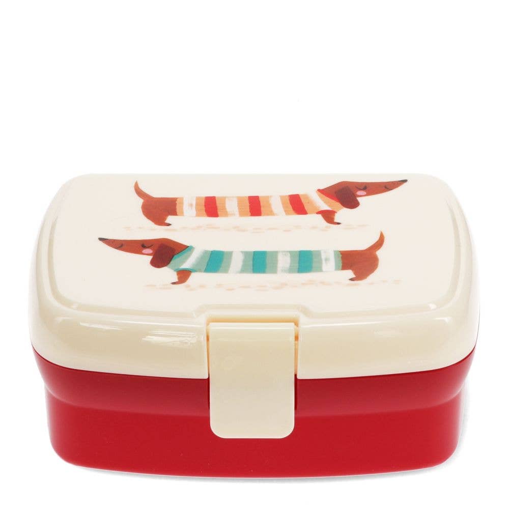 Rex London Lunch Box - Sausage Dog Ivory