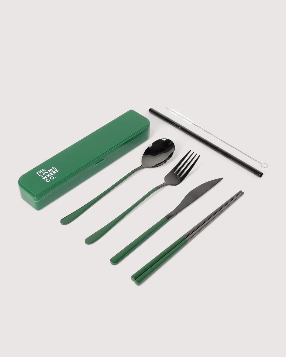 Take Me Away Cutlery Kit - Black/Forest