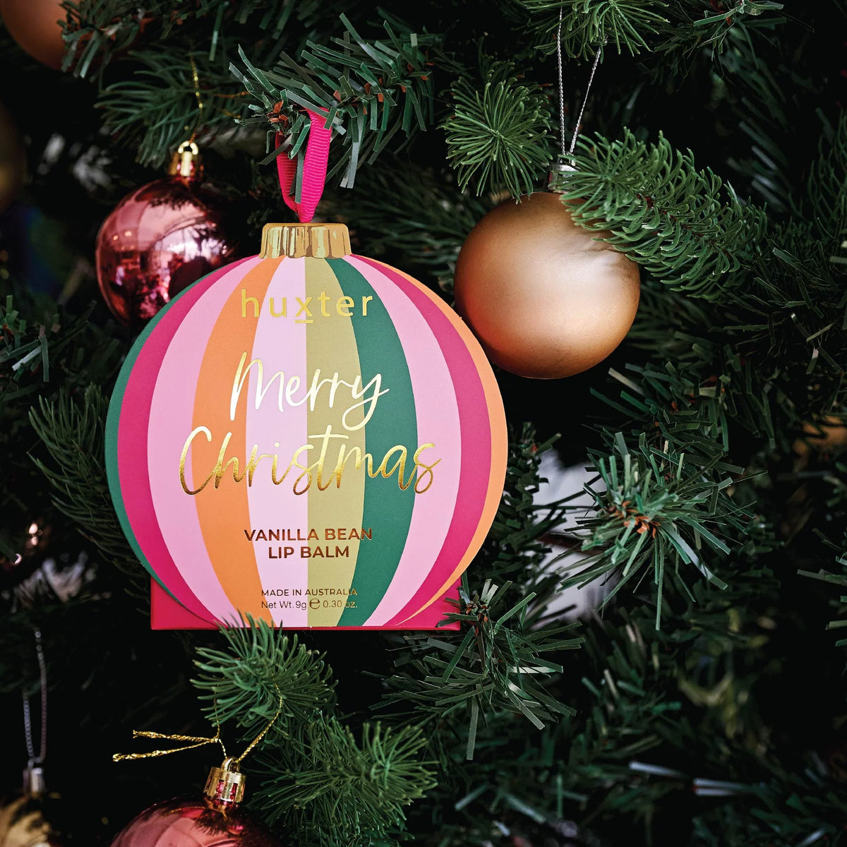 Hanging Lip Balm Bauble - Stripes - Vanilla Bean