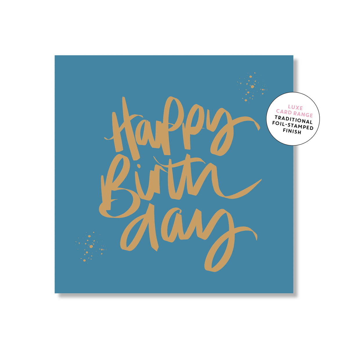 Card - Happy Birthday Script (Blue)