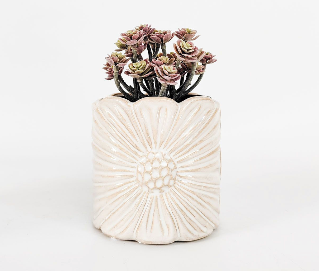 Daisy Planter White 11cm