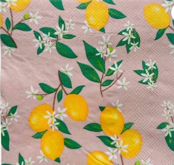 Lemon Delicious Napkins Pink
