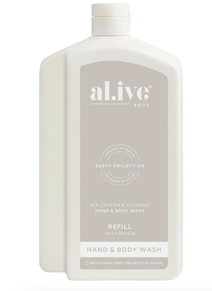 Sea Cotton & Coconut Wash Refill Pack - 1 litre