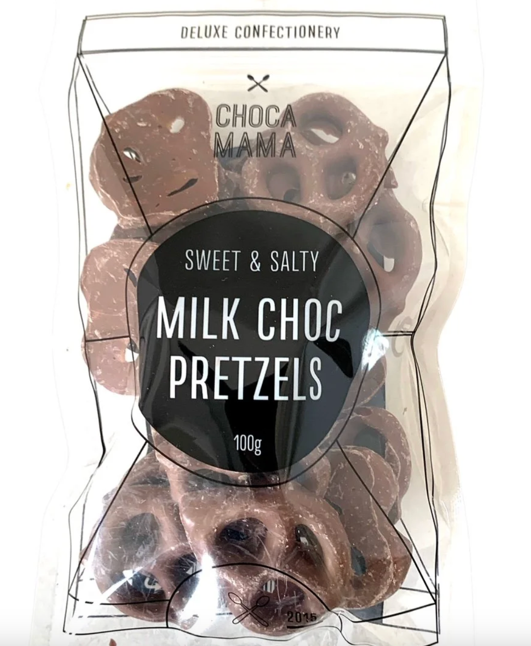 Milk Choc Pretzels Bag 100g