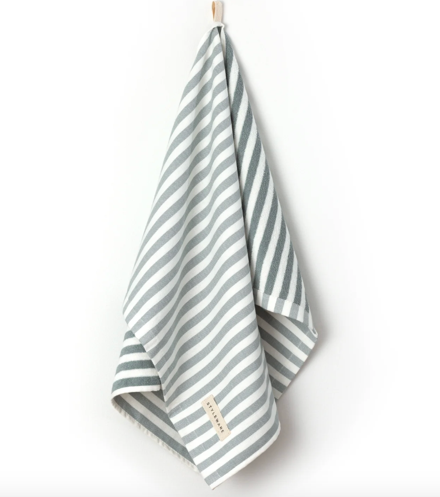 Between The Lines Tea Towel - Matcha