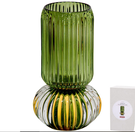 Zinette Glass LED Hurricane Lantern