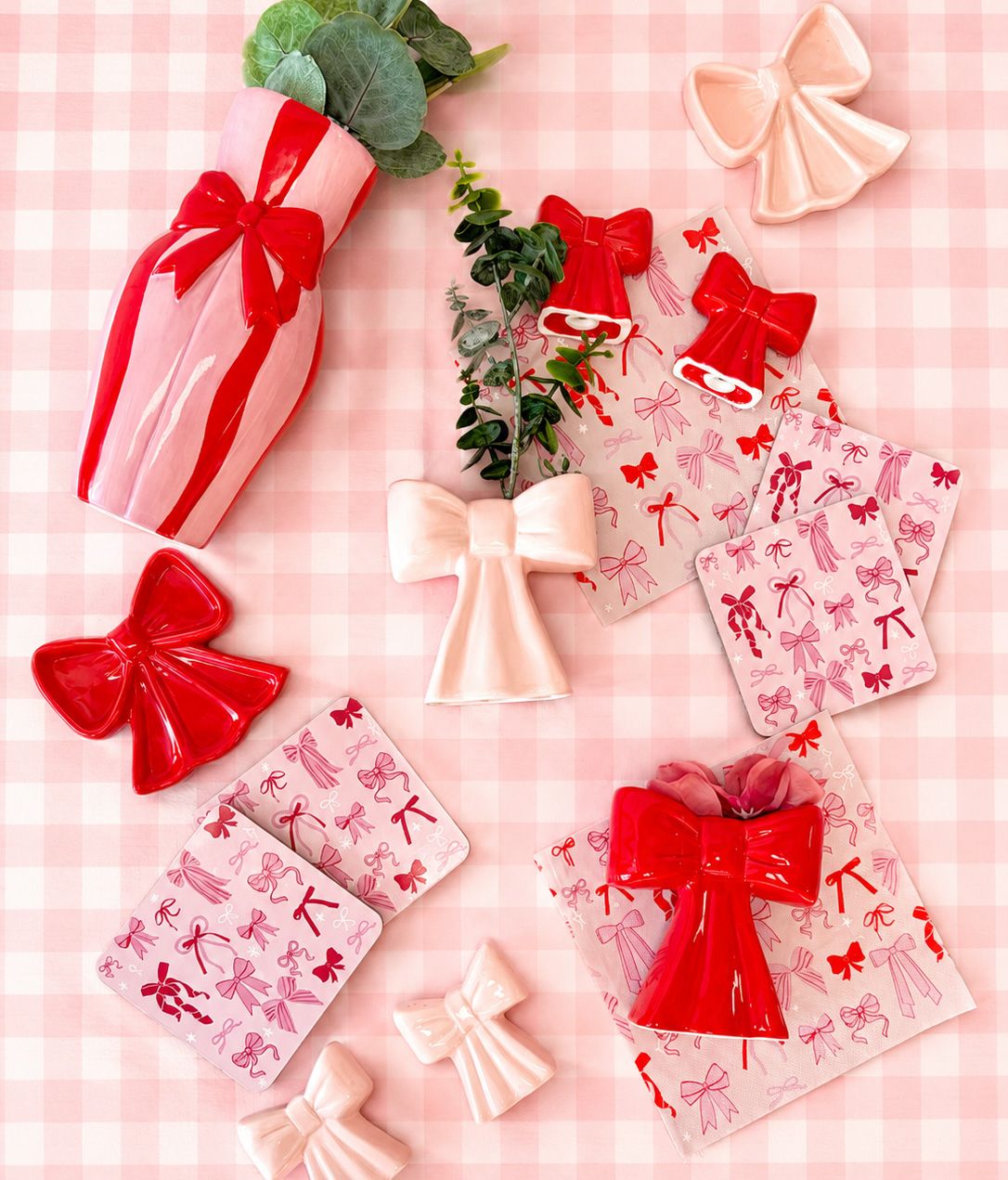 Bow Vase Red 20cm