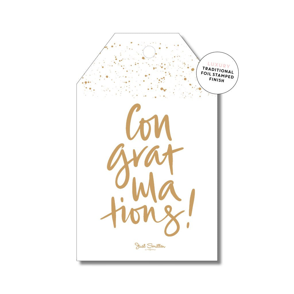 Gift Tag - Speckle Congratulations
