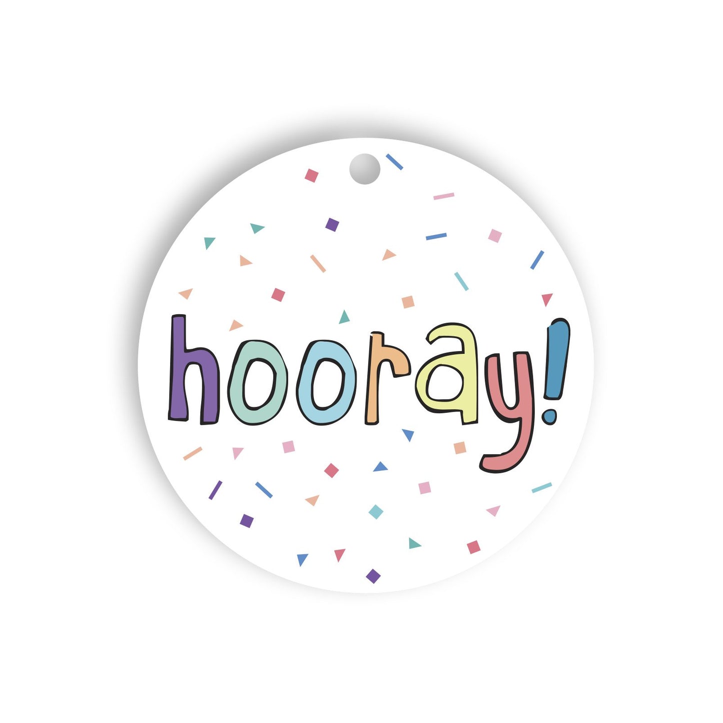Hooray Confetti Gift Tag