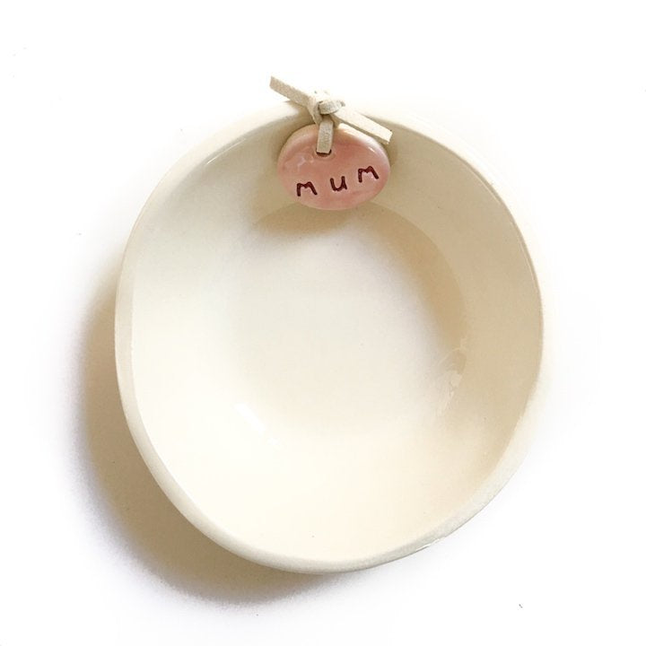 Ceramic Bowl - Mum (Pink Tag)