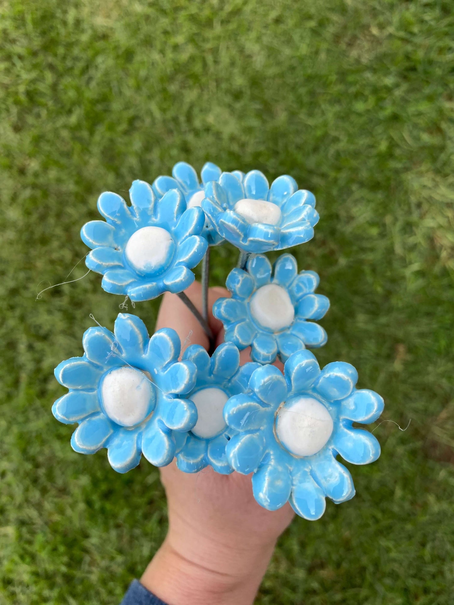 Ceramic Flowers - Petite (Sky Blue)