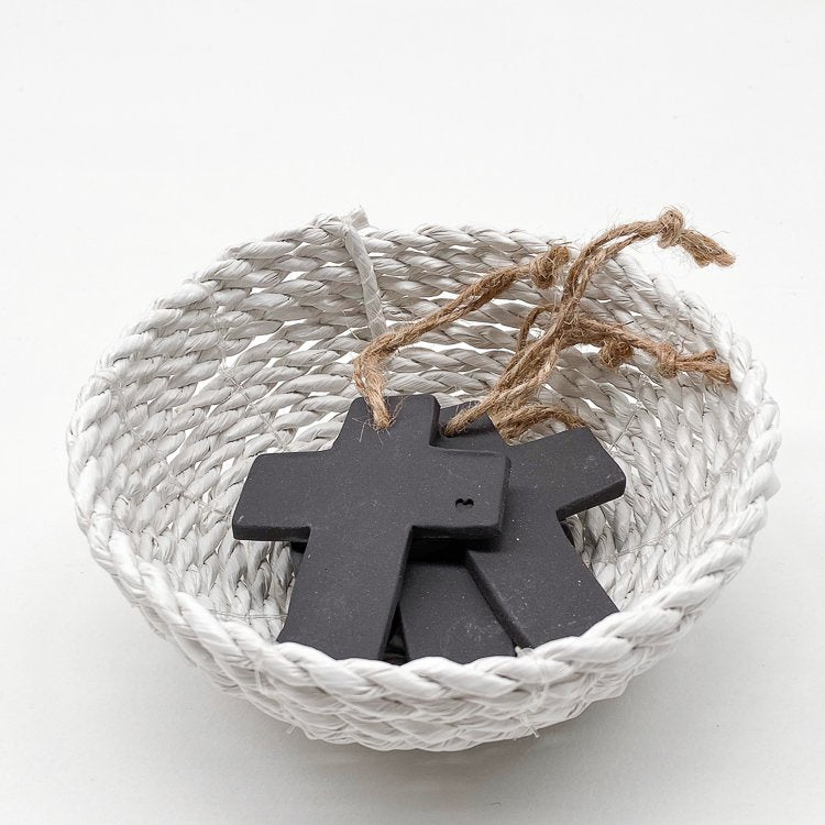 Ceramic mini cross - tag