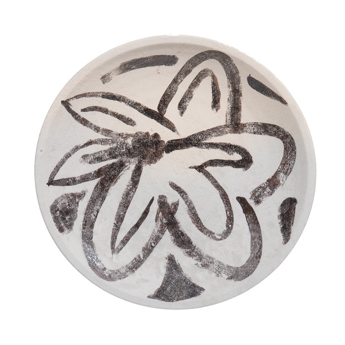 Boyle Teracotta Abstract Plate (Light Grey)