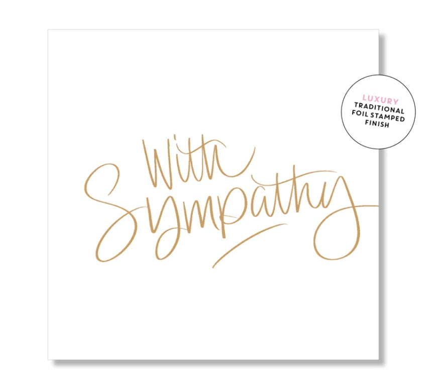 Card -With Sympathy fine script