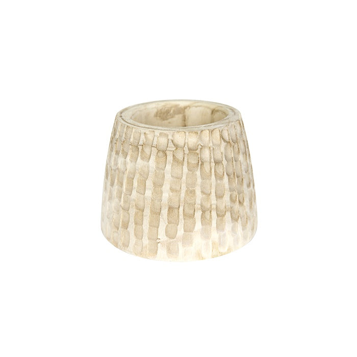Dora Timber Natural Checkered Planter (Med)