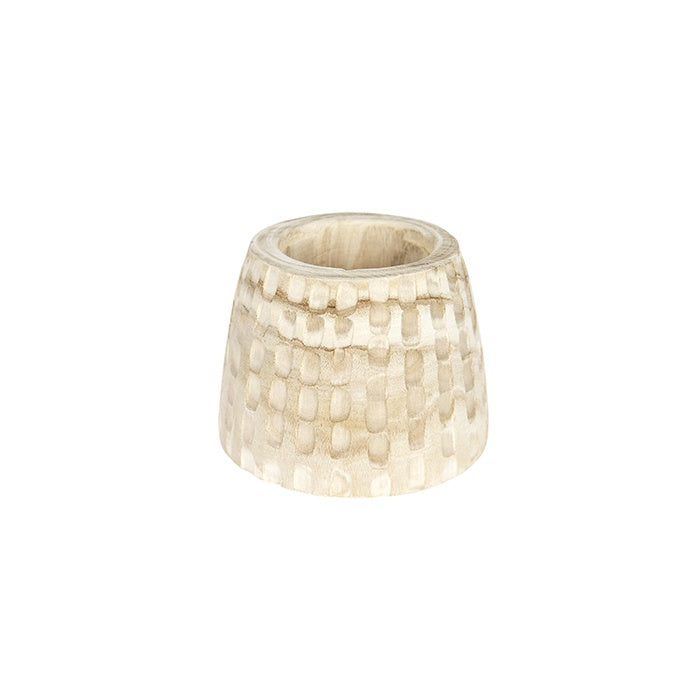 Dora Timber Natural Checkered Planter (Sml)