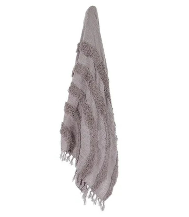 Crescent Cotton Throw - Lilac