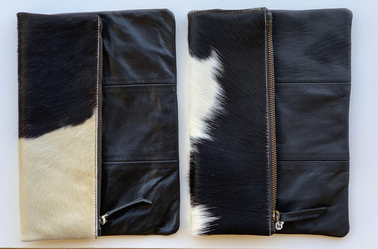 Leather Fold Over Clutch - Hide/Leather