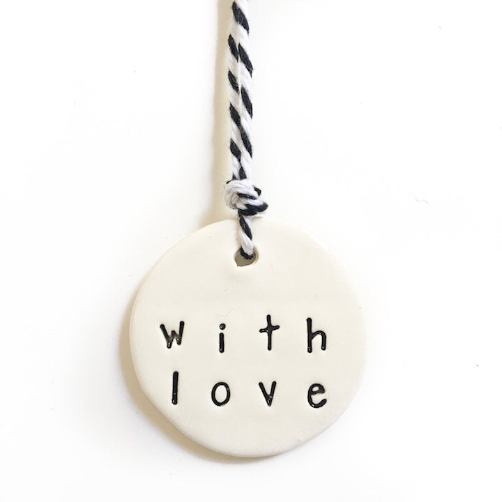 Ceramic Gift Tag - With Love