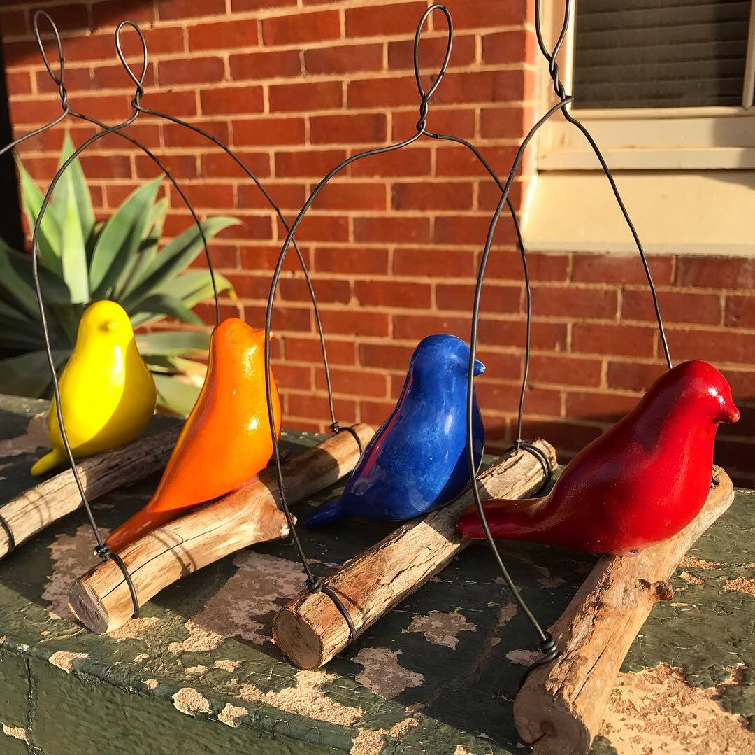 Ceramic - Bird on a Swing