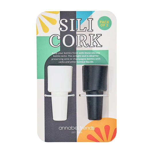 Silicork - Wine Stopper (Black/White)