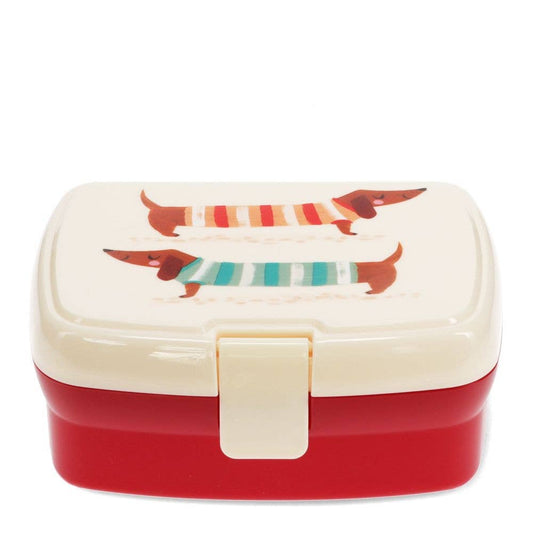 Rex London Lunch Box - Sausage Dog Ivory