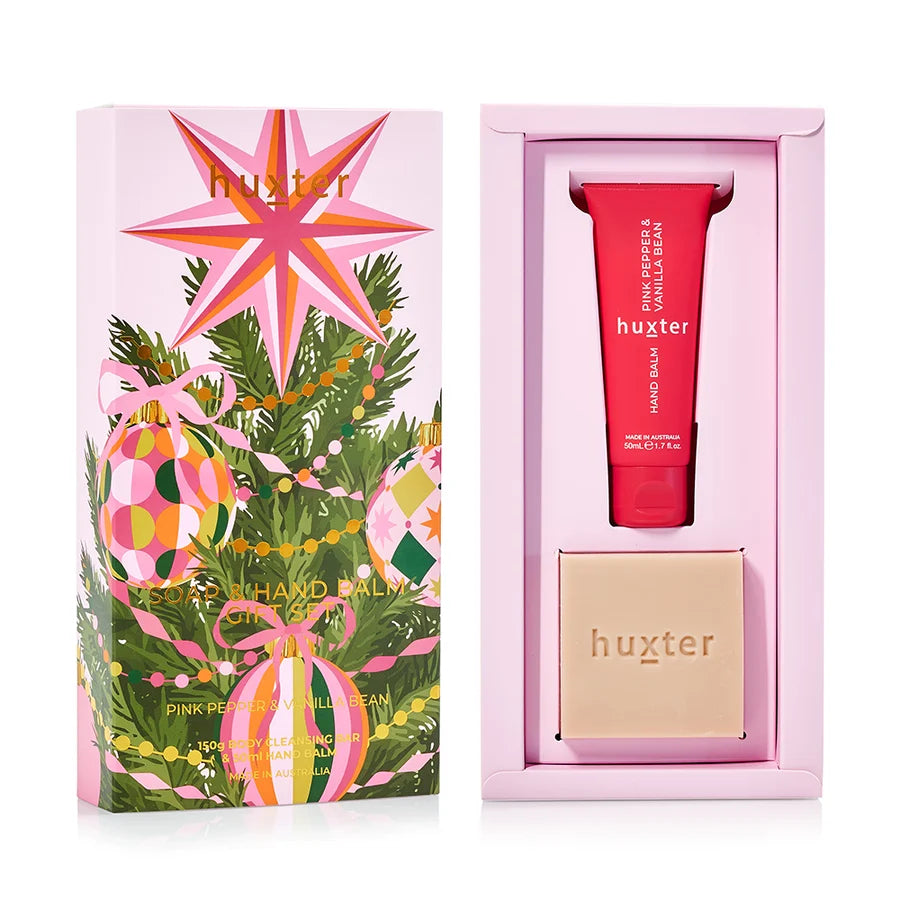 Soap & Hand Balm Gift Set - Pink Pepper & Vanilla Bean