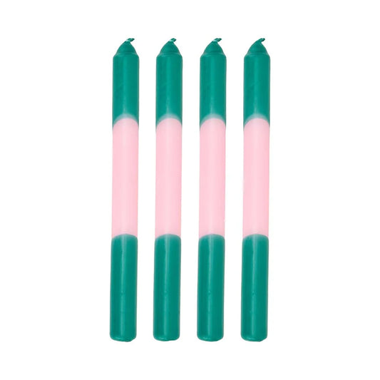 Dinner Candle - Pink/Green