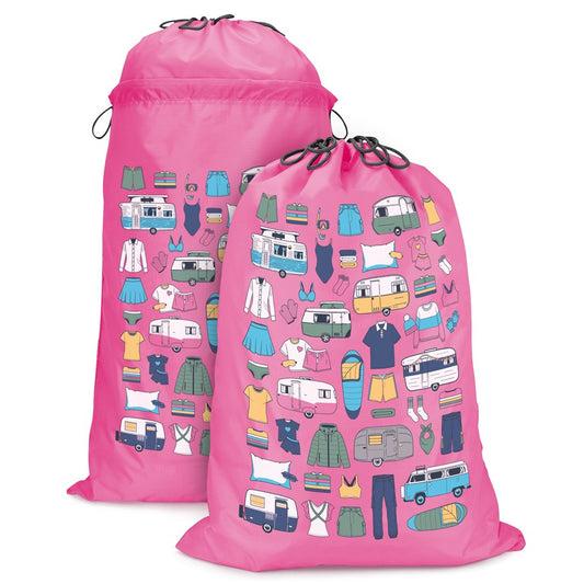 Expandable Laundry Bag | The Iconic Collection | Van Living | Vintage Pink