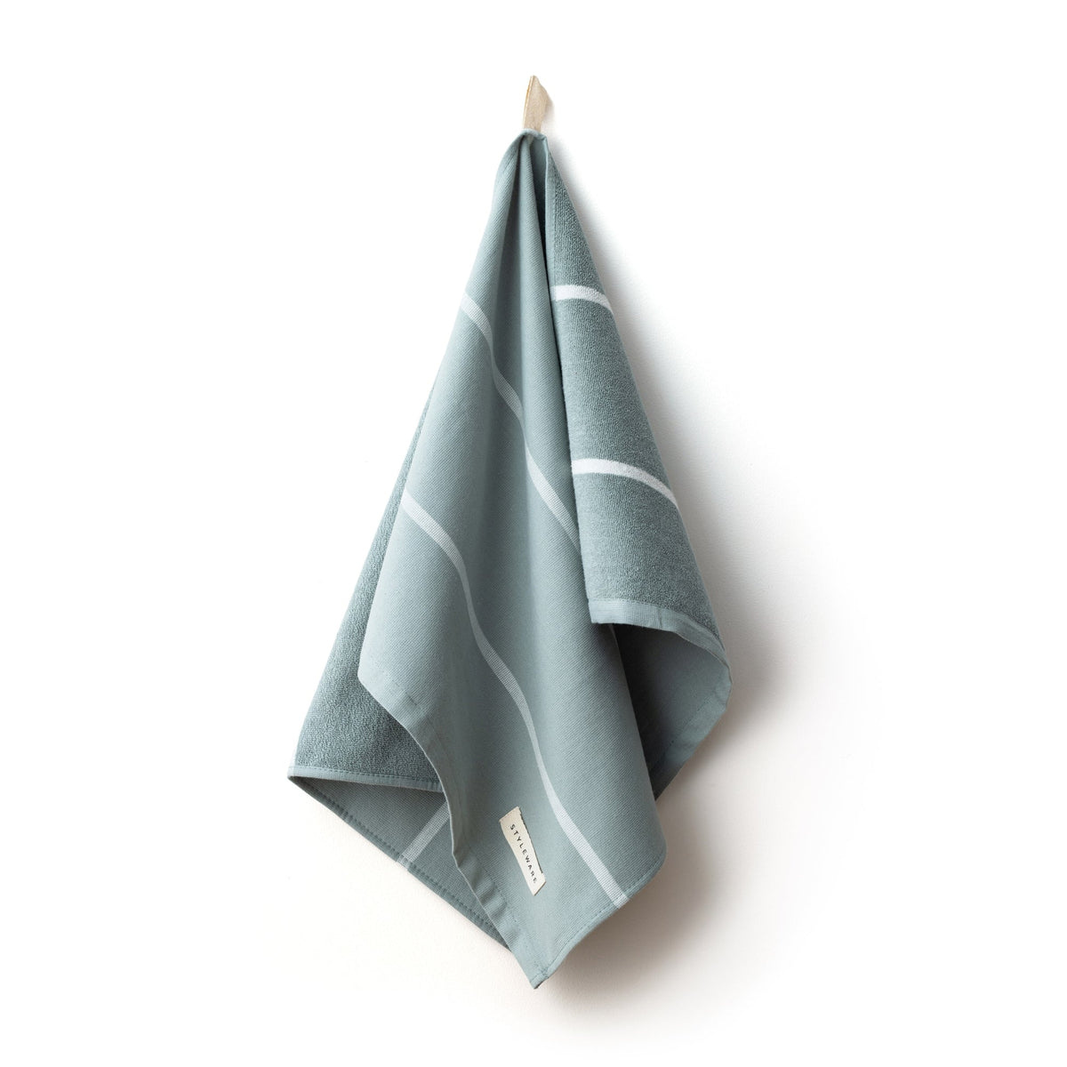 Between The Lines Tea Towel - Green Tea