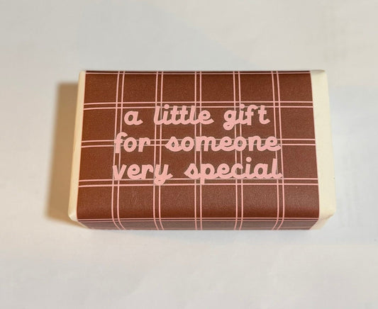 Soap - 'Choc w pink checks' - a little gift for someone very special