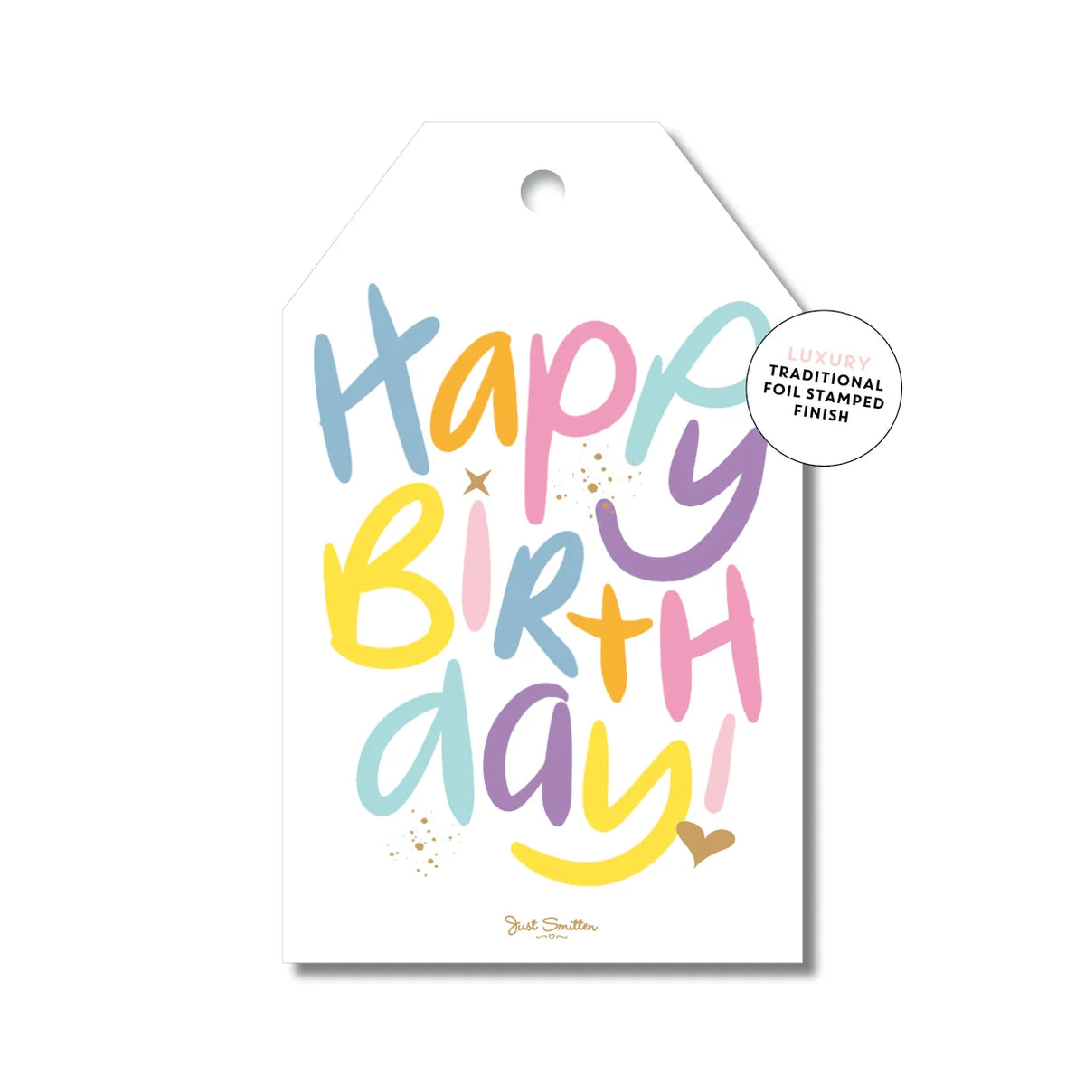 Gift Tag - HBD Letters With Sparkle