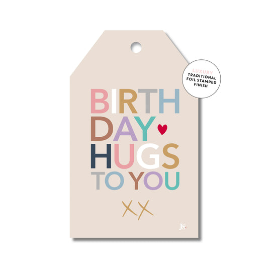 Gift Tag - Birthday Hugs To You