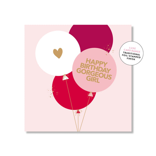 Card - HB Gorgeous Girl Balloons