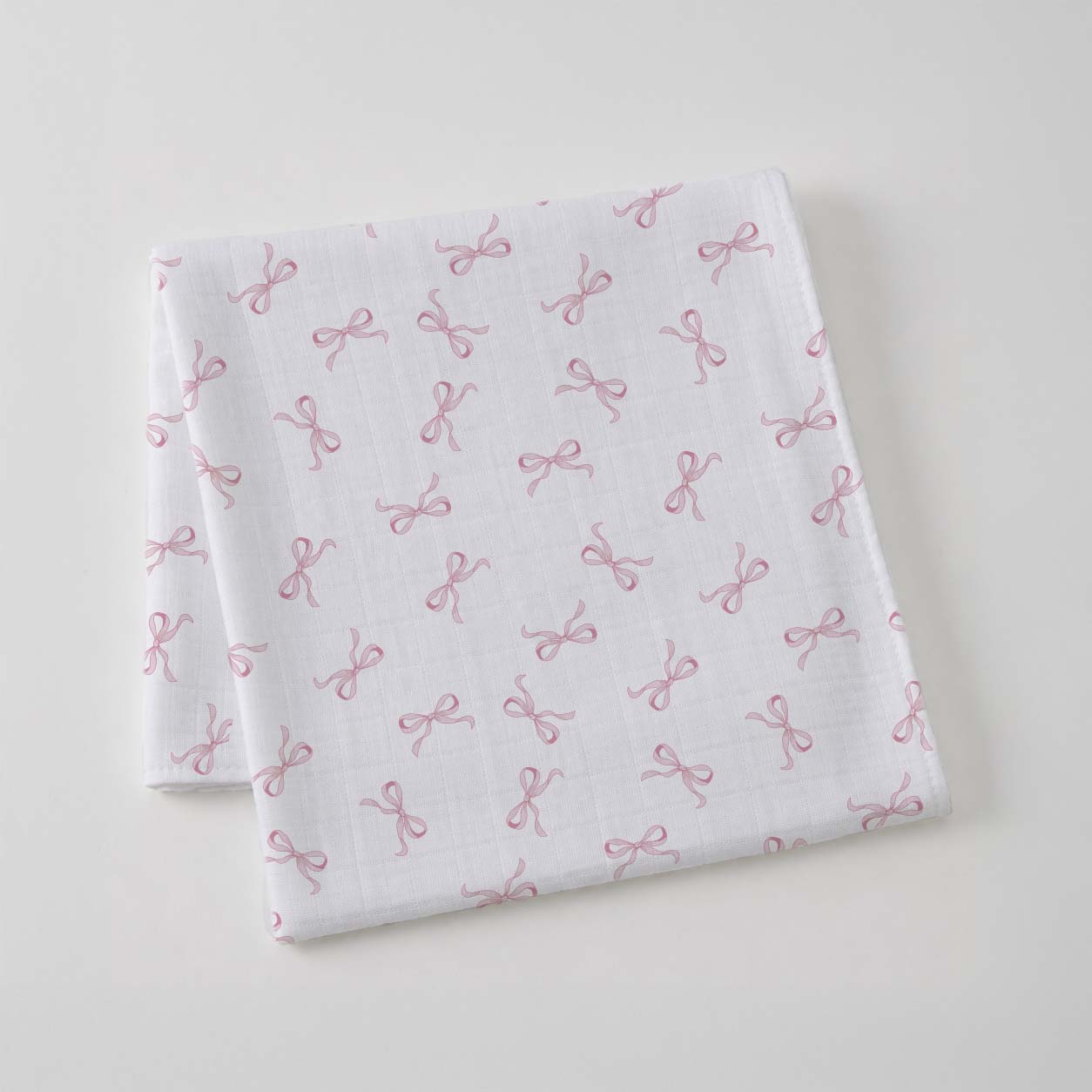 Pink Bow Muslin Wrap