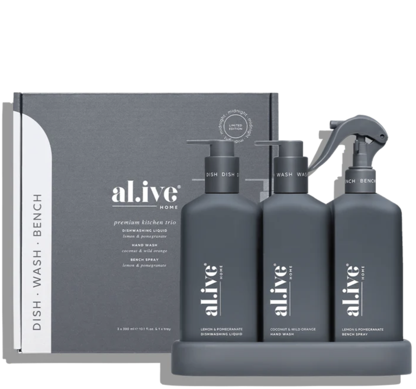Kitchen Trio Pack (Bench Spray, Dish Wash, Hand Wash) - Blue