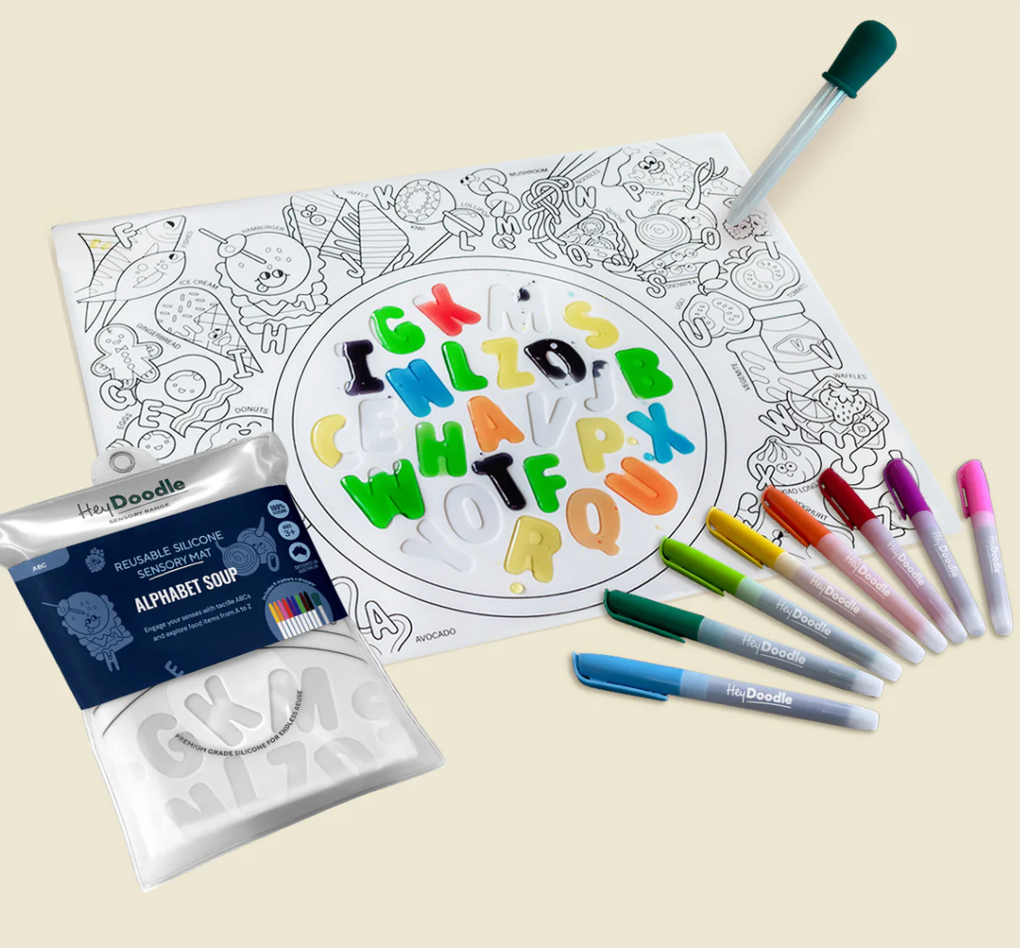 Hey Doodle - Sensory Mat "Alphabet Soup"