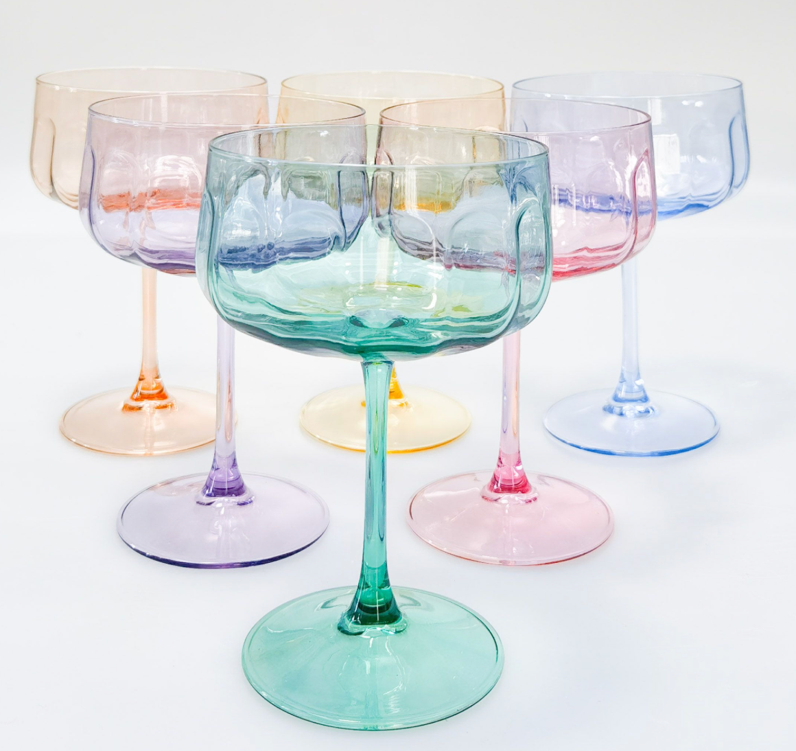 Tillie Coupe Glass (Single Gift boxed assorted colours)