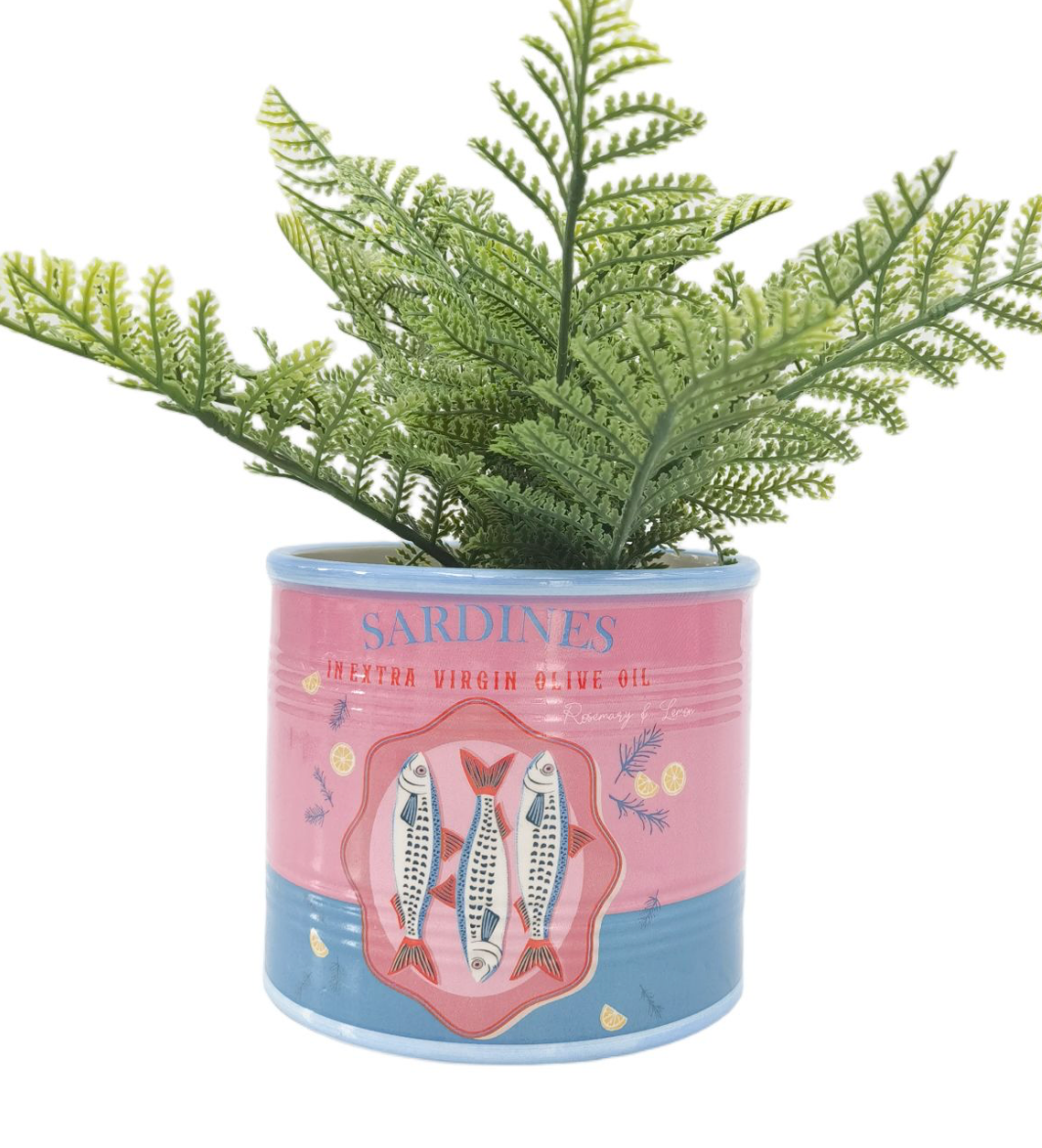 Sardines Can Planter Pink 12cm