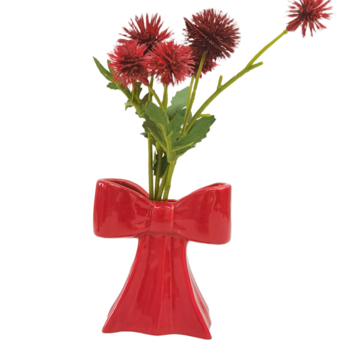 Bow Vase Red 11cm