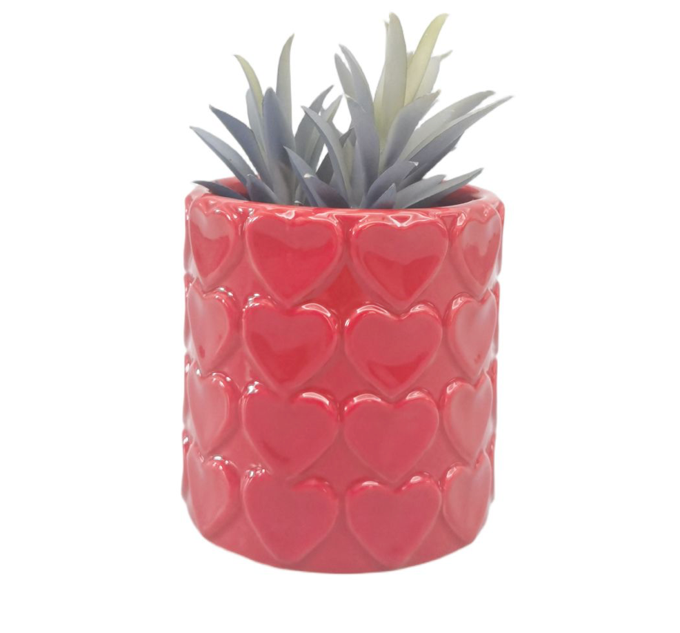 Heart Planter Red 9cm