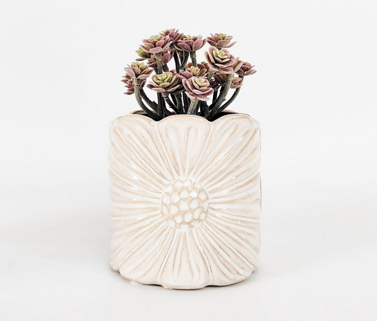 Daisy Planter White 11cm