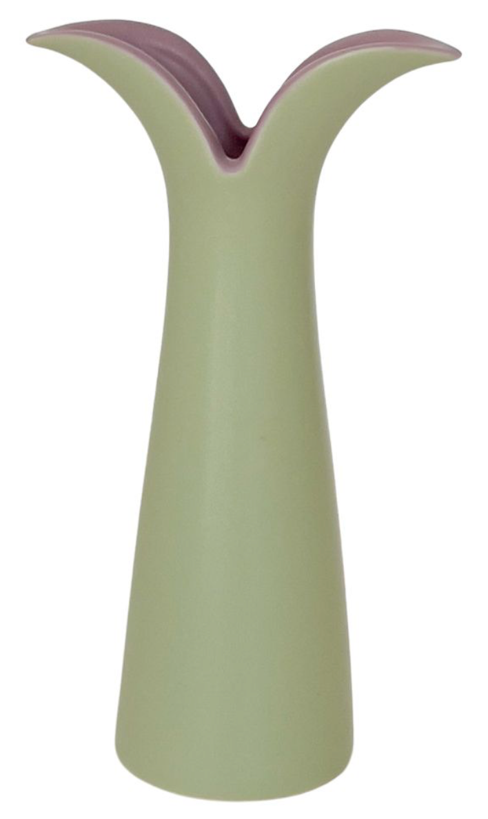 Groovy Stem Vase Green & Purple 20cm