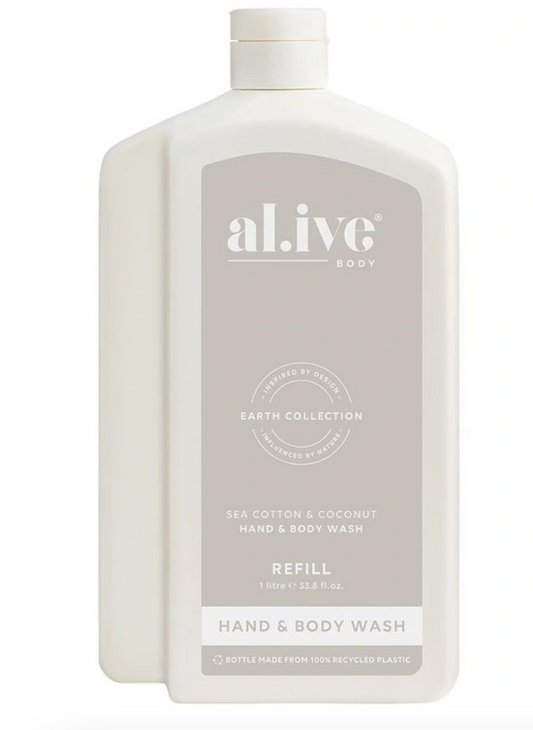 Sea Cotton & Coconut Wash Refill Pack - 1 litre