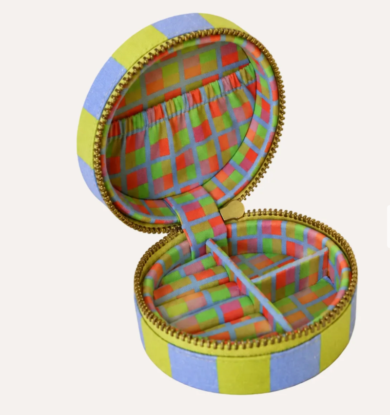 Lime Stripe Jewellery Box