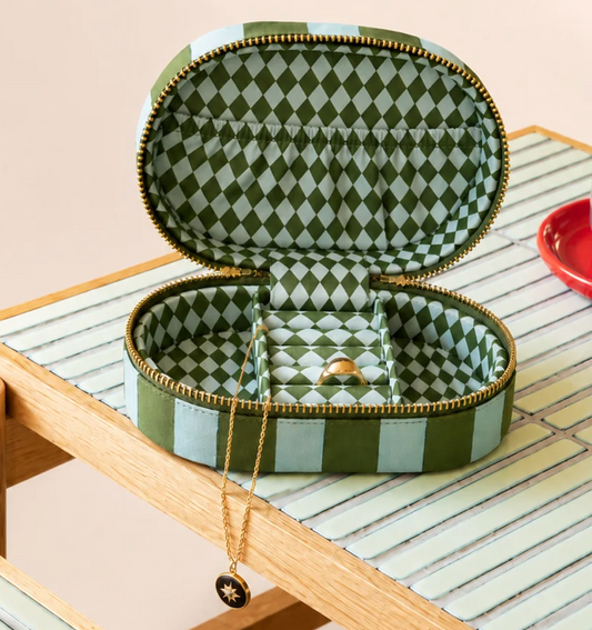 Green Stripe Jewellery Box