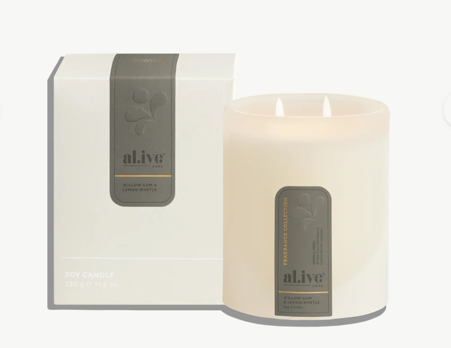 Soy Candle  (Willow Gum & Lemon Myrtle) • 330G