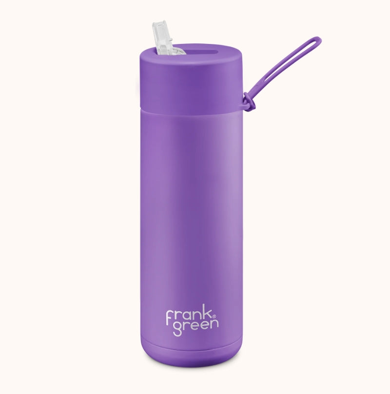 Frank Green - 595ml ceramic drink bottle with straw lid”