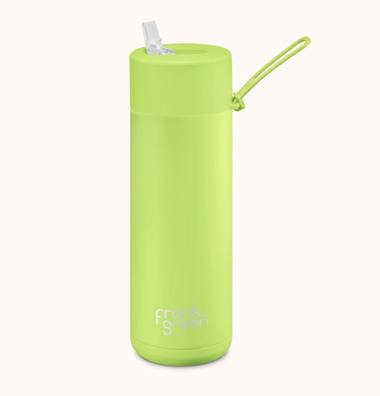 Frank Green - 595ml ceramic drink bottle with straw lid”